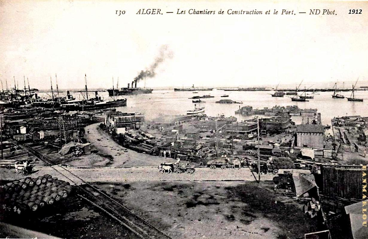 Alger - Port - Chantiers de Construction - 1912.jpg